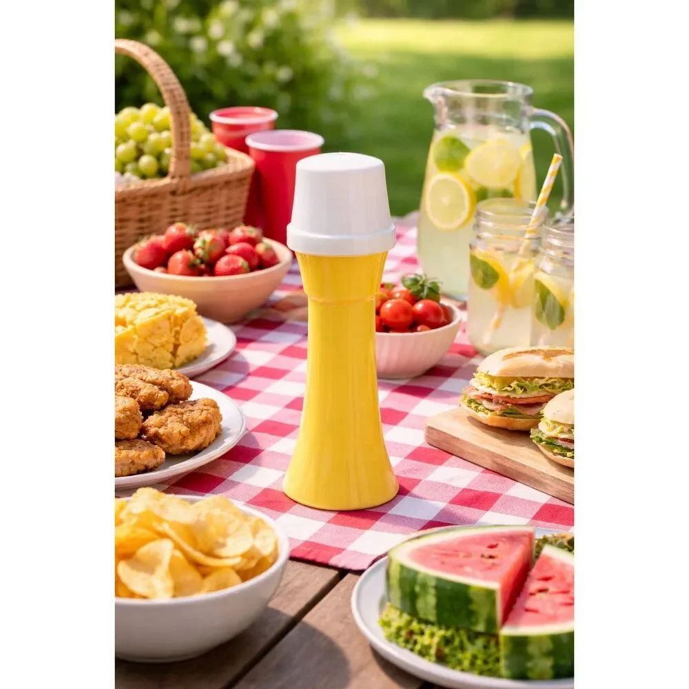 Tupperware Mustard Pump Containers 718-2 Yellow vintage